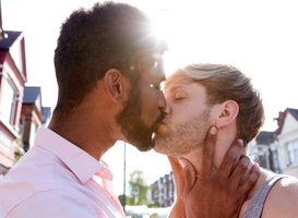 Normal_male-gay-couple-outside-house-kissing-against-flar-2023-11-27-05-22-05-utc